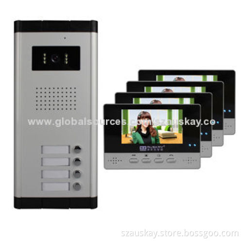 Video Intercom, Suitable for Multiple Homes IR Night Vision Camera, 4.3-inch TFT Indoor Monitor